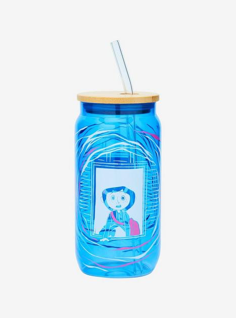 Coraline Tunnel Portrait Glass Cup with Straw | BoxLunch