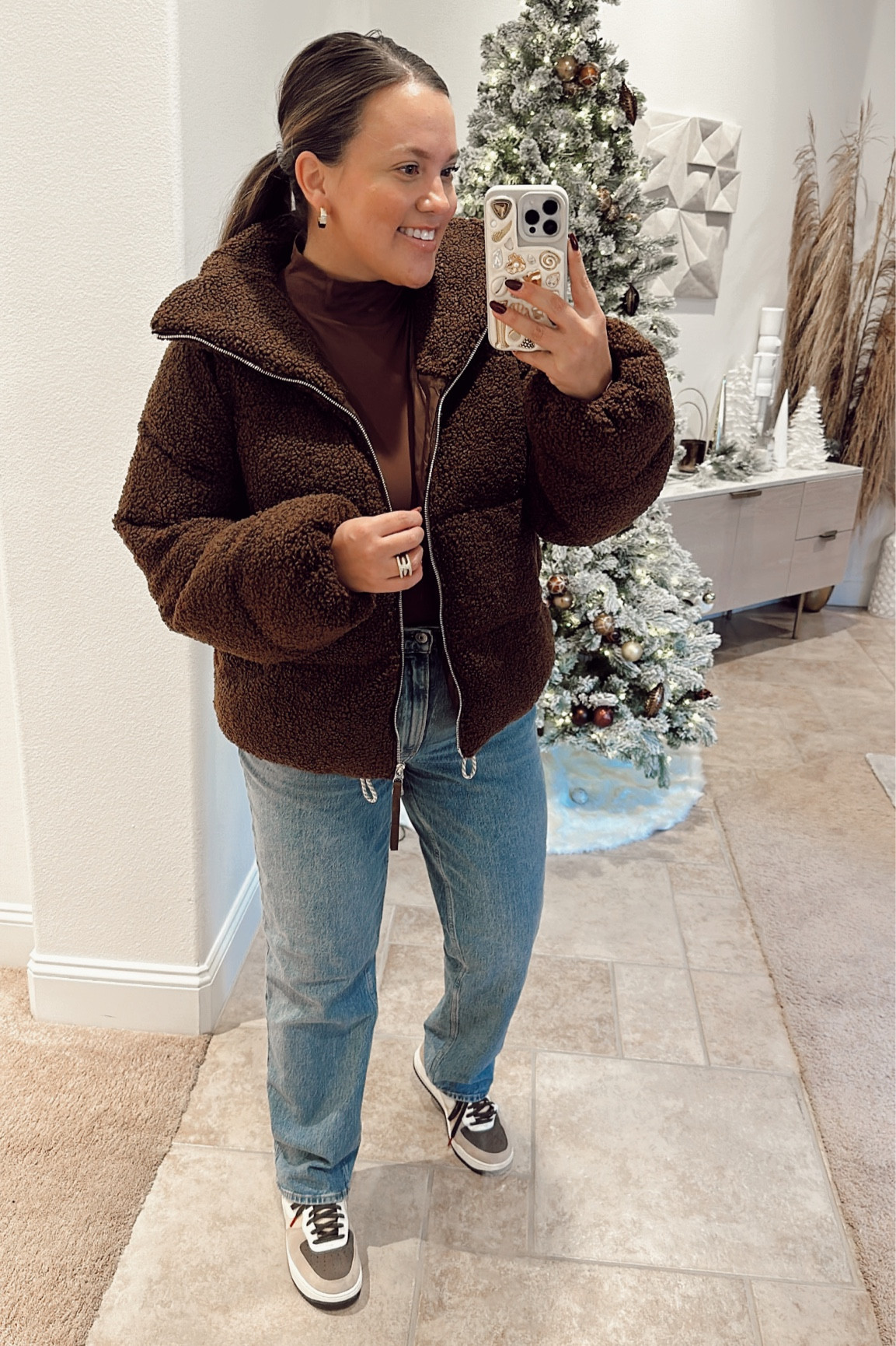 double date night outfit! heading to the 🏀 game! size L in bodysuit and jacket! 32 in jeans. shoes are mens so size down 1.5  

#LTKstyletip #LTKSeasonal #LTKCyberWeek