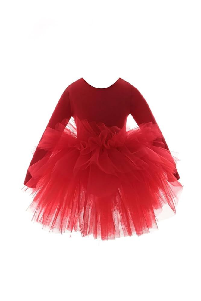Toddler Girls Longsleeve Leotards Tutu Dance Dresses - Cotton Ballet Outfit for Autumn & Winter -... | Amazon (US)