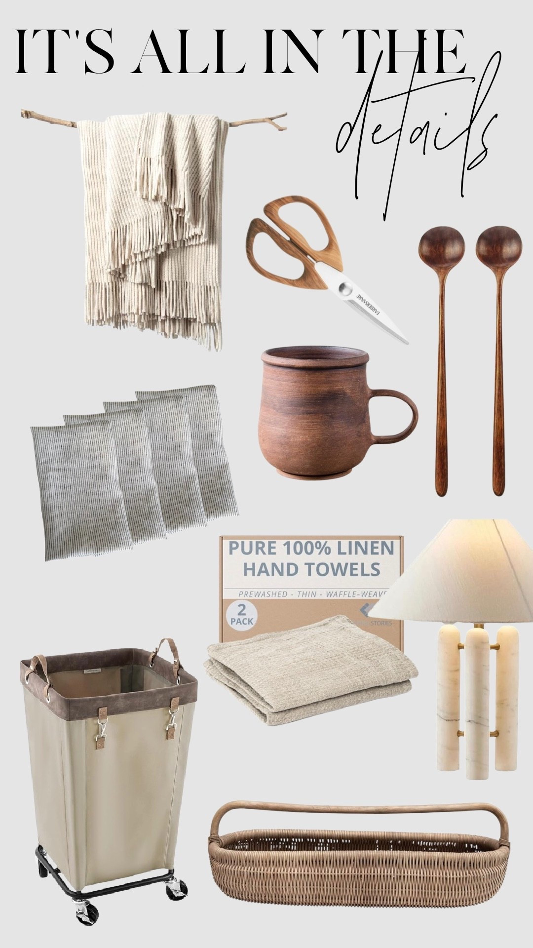 It’s all in the details — and these neutral home essentials are the perfect finishing touches for a curated, cozy space. From woven storage baskets and 100% linen hand towels to earthy mugs, sleek lamps, and timeless kitchen tools, these finds add subtle texture and warmth to any room. Style your home with organic modern accents that feel elevated yet effortless. Shop these neutral home decor favorites for the ultimate cozy, collected vibe this season.

#neutralhomedecor #organicmodernstyle #ltkhome #cozyhomevibes #homedecorfinds #neutralstyle #modernrustichome #fallhomefinds #interiorstyling #timelessdecor

#LTKSaleAlert #LTKHome