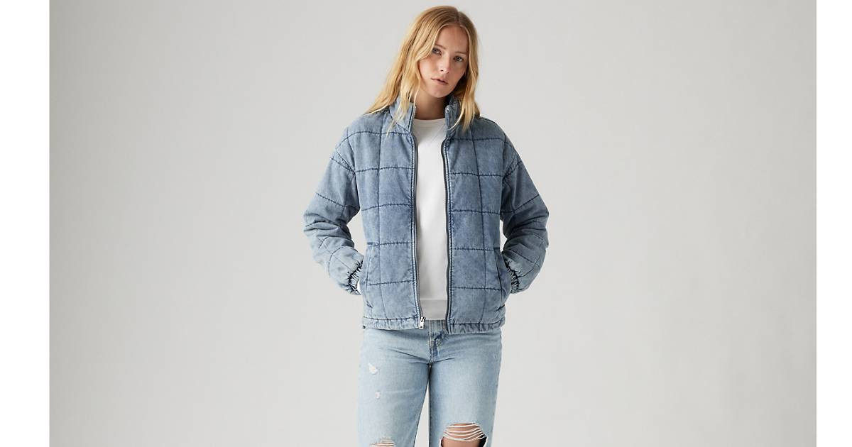 Box Quilted Relaxed Cotton Jacket - Light Wash | Levi's® US | Levi's US