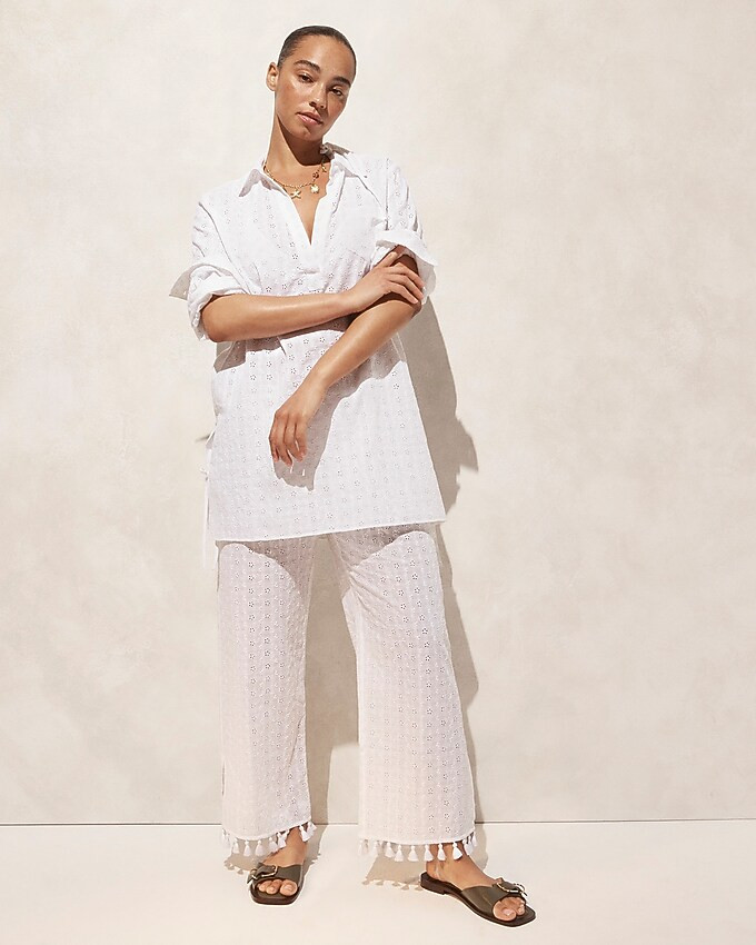 Eyelet side-tie tunic | J. Crew US