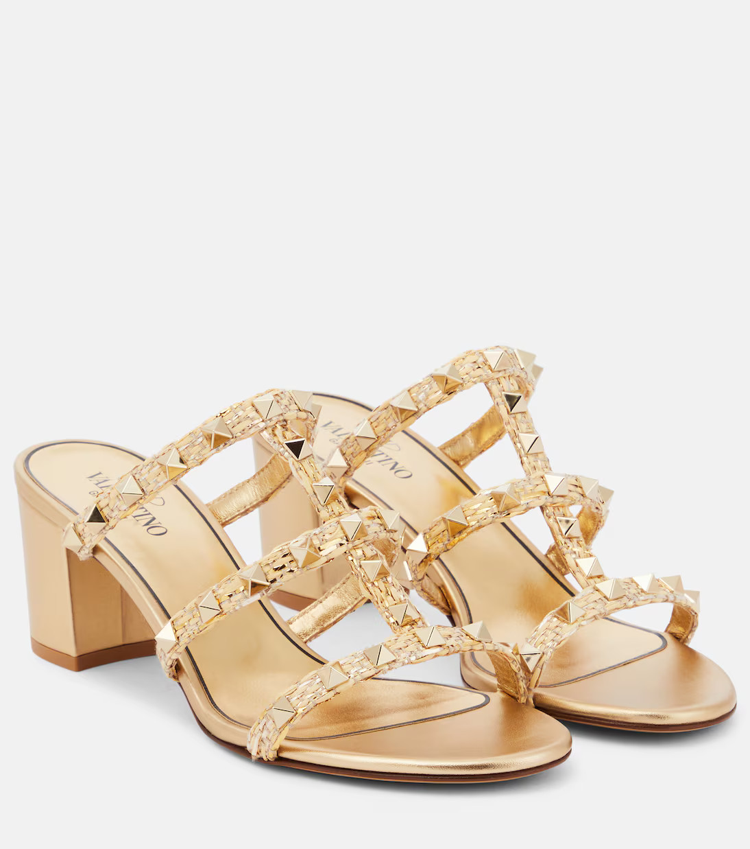 Rockstud 임벨리시드 레더 샌들 | Mytheresa (INTL)