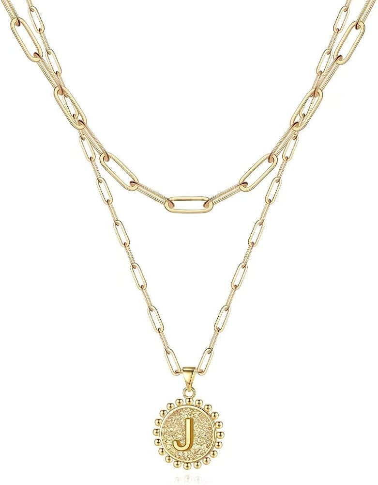 Layered Choker Necklaces for Women, 14K Gold Plated Dainty Layering Paperclip Chain Necklace Simp... | Amazon (US)