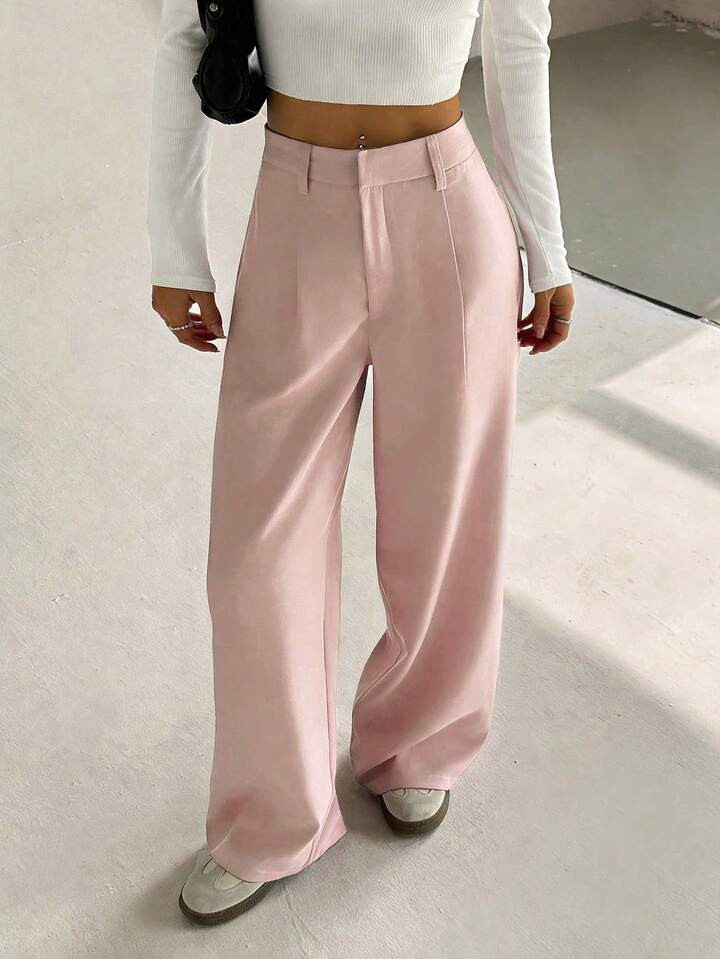 Flirla Women's High-End Elegant Slimming Casual Wide Leg Pants Fall Cloth For Women | SHEIN