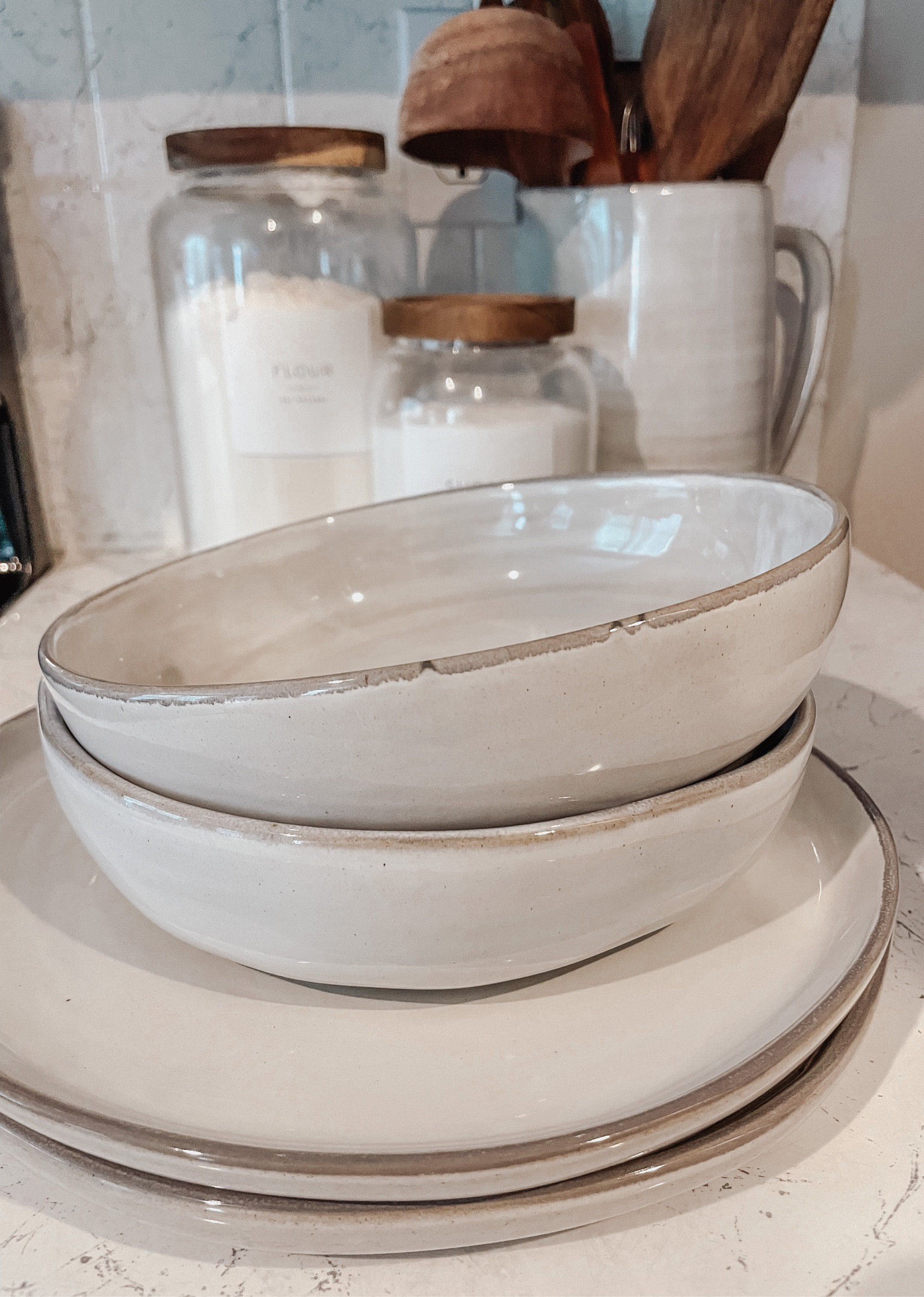 Perfectly imperfect pasta bowls!!! Wide bowls with a lip perfect for fall dishes. These have been our fav lately for rice and pasta dishes 🍂

#LTKhome #LTKSeasonal #LTKunder50