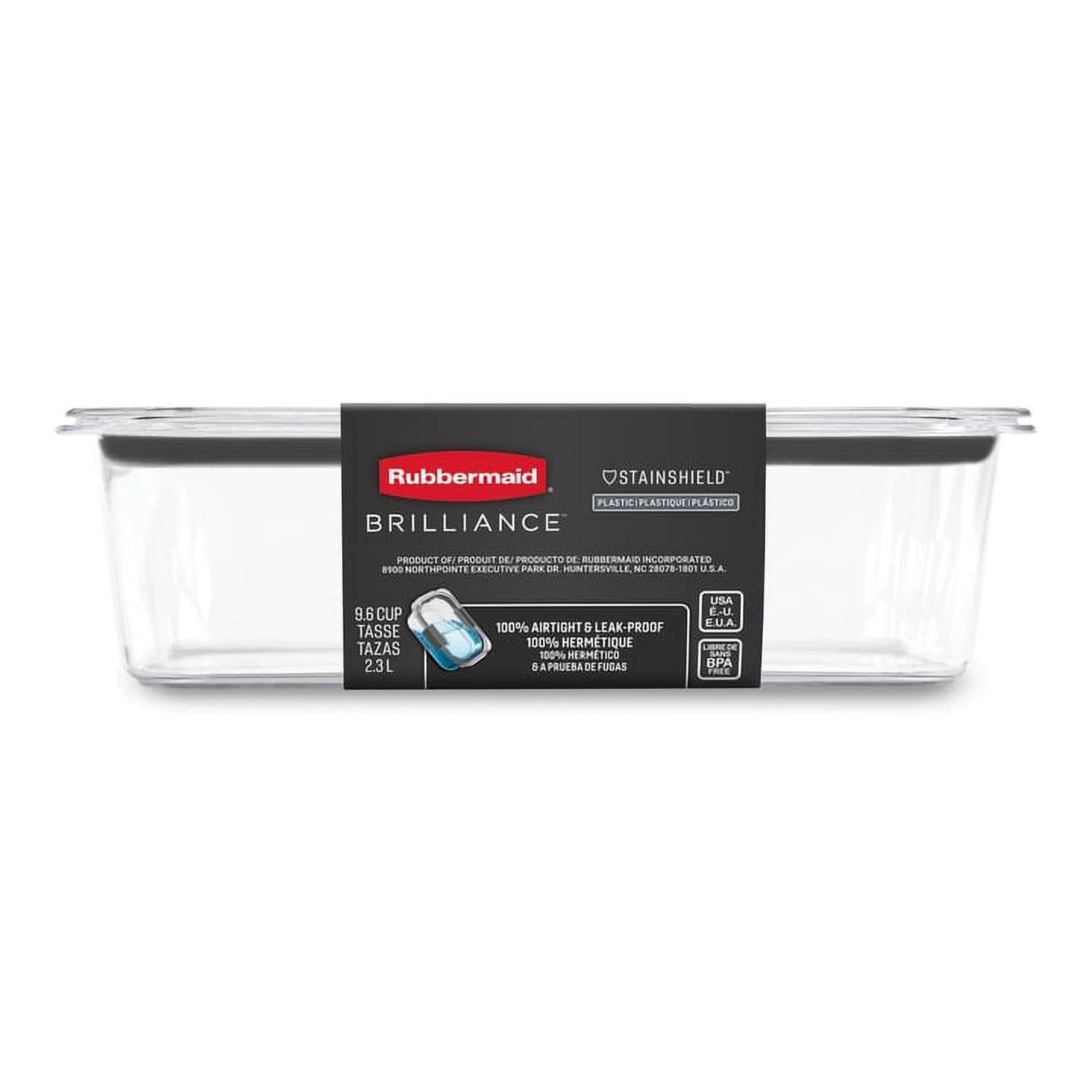 Rubbermaid Brilliance 9.6 Cup Large Stain-Proof Food Storage Container | Walmart (US)