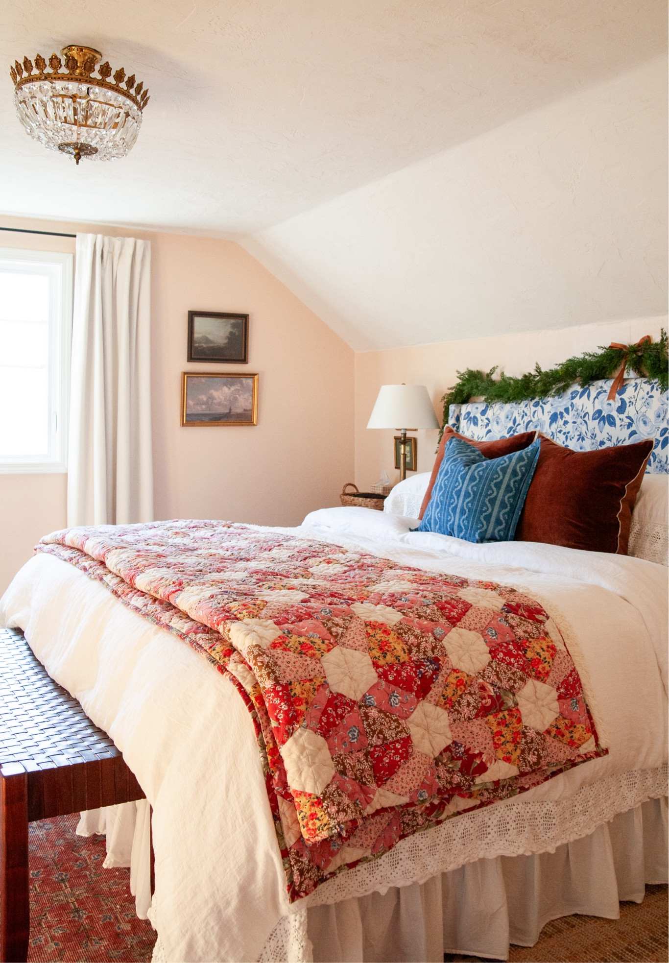 The velvet pillows, the warm florals, the greenery, the perfect peachy walls… I love this room! Patting myself on the back. Everyone deserves to get to sleep in a bedroom they love, right?!

#LTKHoliday #LTKSeasonal #LTKHome