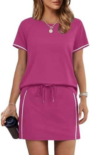 Sampeel 2 Piece Sets for Women Skirt Sets Summer Outfits Womens Clothing Set Travel Workout Skort... | Amazon (US)