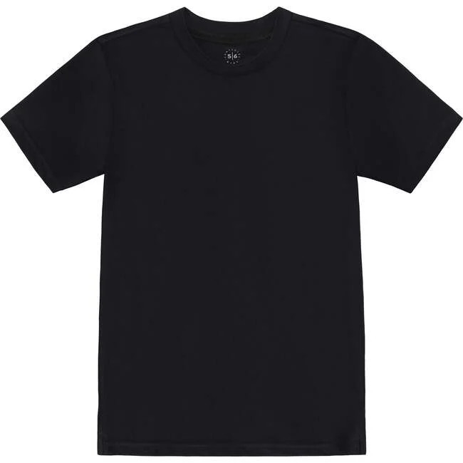 Courtside Kids | Boys Practice T-Shirt, (Black, Size 11-12Y) | Maisonette | Maisonette