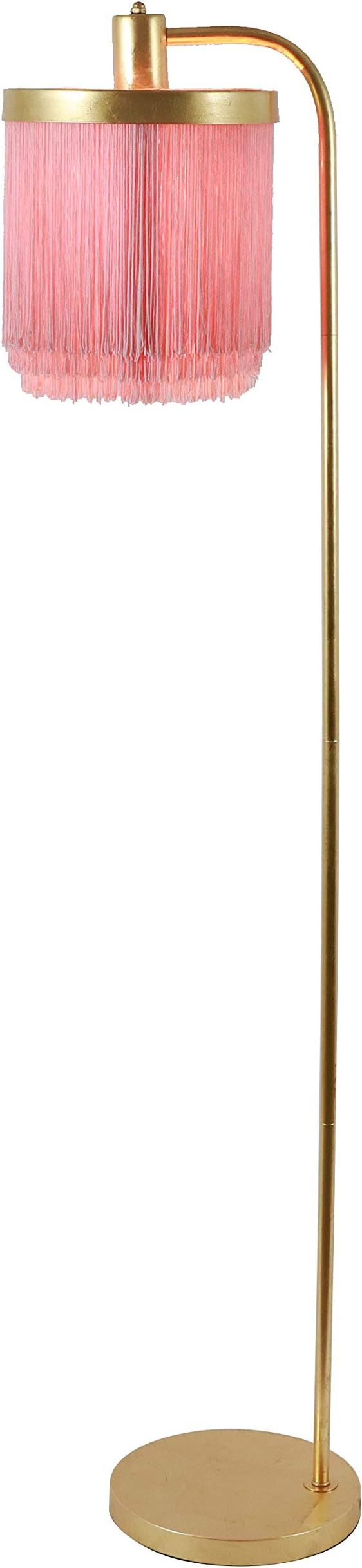 Decor Therapy Framboise Fringe Shade Floor Lamp, Gold Leaf | Amazon (US)
