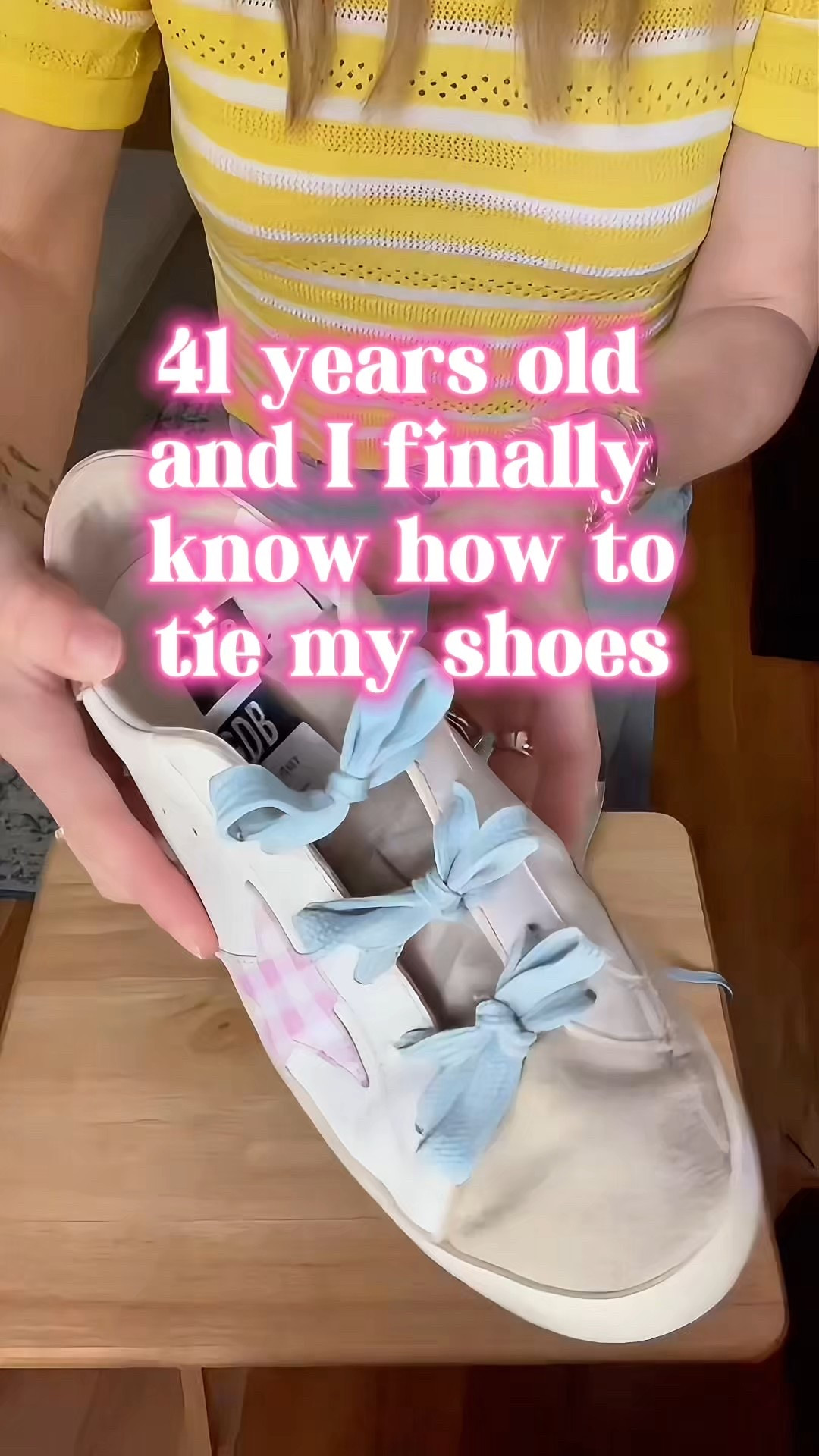 Want to instantly level up your sneakers? This easy bow shoelace hack is the perfect way to add a sweet, girly touch to your favorite kicks! Here’s exactly how to tie your shoes like this:

Instructions:
	1.	Start by lacing your sneakers from the inside out through the bottom set of eyelets.
	2.	As soon as the laces come through, tie a bow right away instead of crossing over like normal.
	3.	Take the ends and thread them up to the next set of eyelets, again going from inside out.
	4.	Tie another bow at that level.
	5.	Repeat until you reach the top of the sneaker.
	
Each little bow along the way adds a playful, feminine twist to your sneakers — so easy but it looks totally custom!
Perfect for spring outfits, casual weekend looks, summer trips, or anytime you want to make your sneakers extra cute.

bow shoelace hack, sneaker bow tutorial, how to lace sneakers with bows, girly sneaker styling, cute sneaker hack, DIY sneaker hack, spring outfit ideas, feminine sneaker look, trendy sneaker styles


#LTKStyleTip #LTKShoeCrush #LTKWatchNow