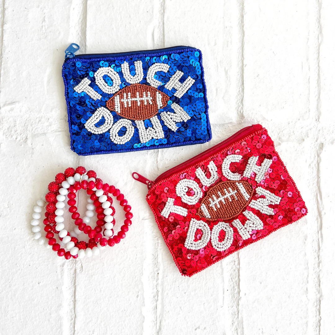Touchdown Mini Bags, Football Clear Bag Accessories, Tailgate Party Outfit, Game Day Outfit, Foot... | Etsy (US)
