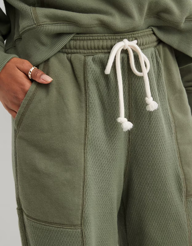 Aerie High Waisted Textured Jogger | Aerie