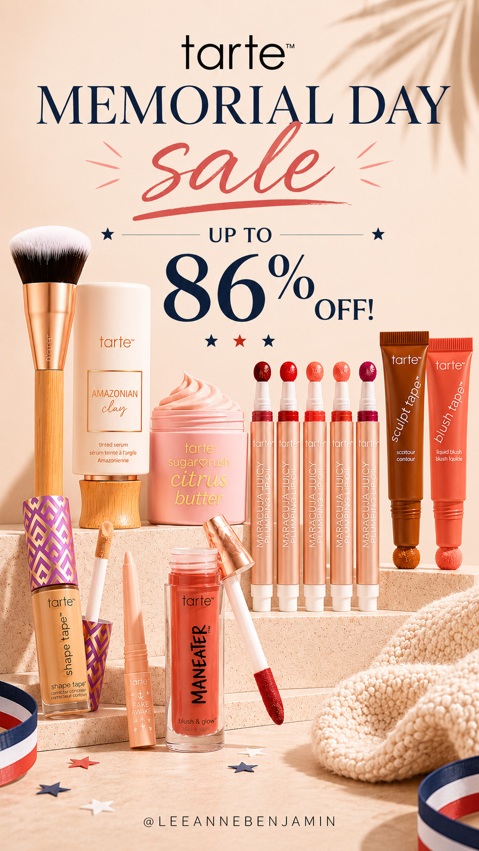 up to 86% off sale at Tarte for Memorial Day! 

 #LTKOver40 #LTKSaleAlert #LTKBeauty