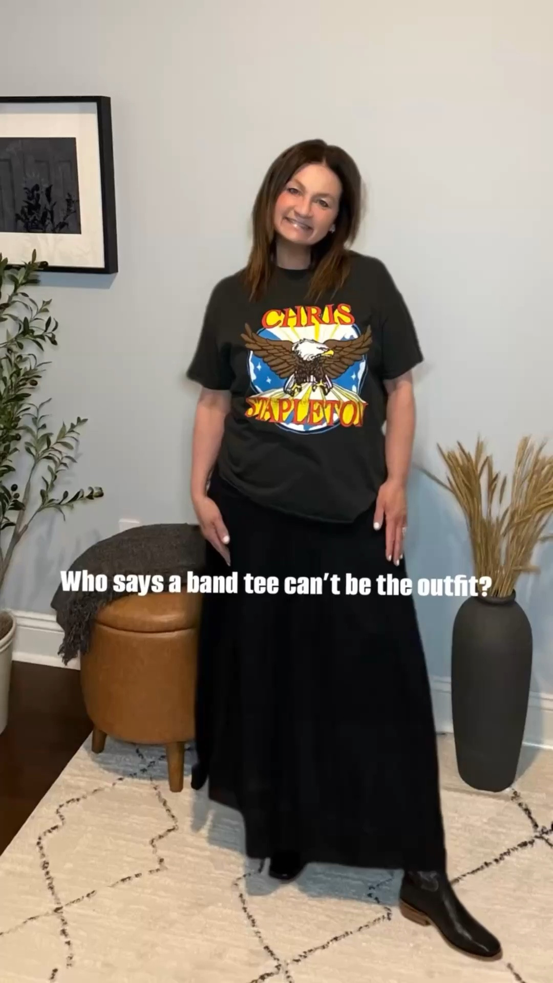 Who says a band tee can’t be the outfit?🤠

#countryvibes #outfitinspo #ootd #contentcreatorlife #concertstyle