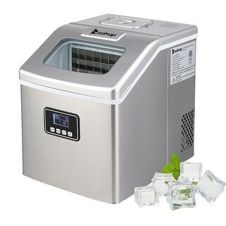 40Lbs Stainless Steel Household Ice Maker Machine Silver - Silver | Bed Bath & Beyond