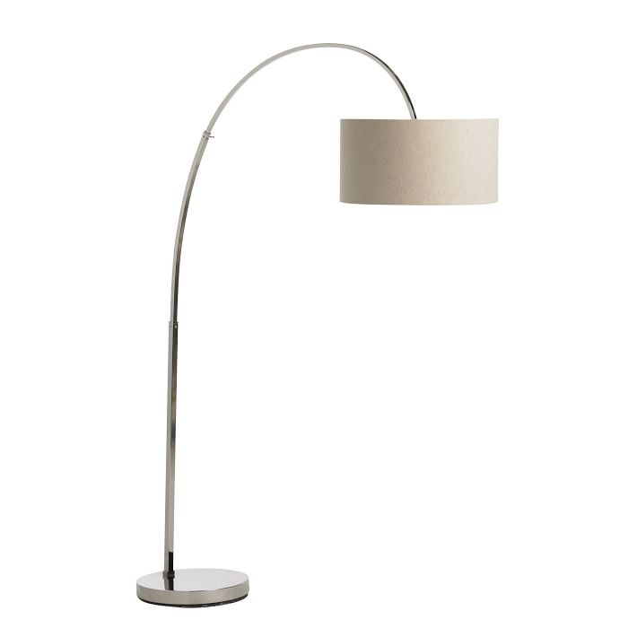 Overarching Linen Shade Floor Lamp (79") | West Elm (US)