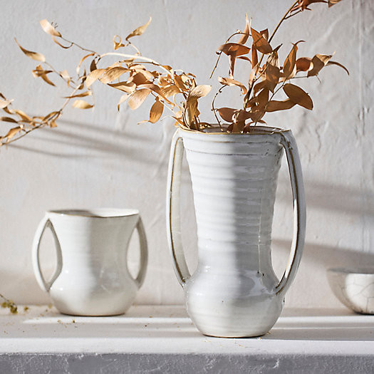 Vanilla Glossed Ceramic Vase | Terrain