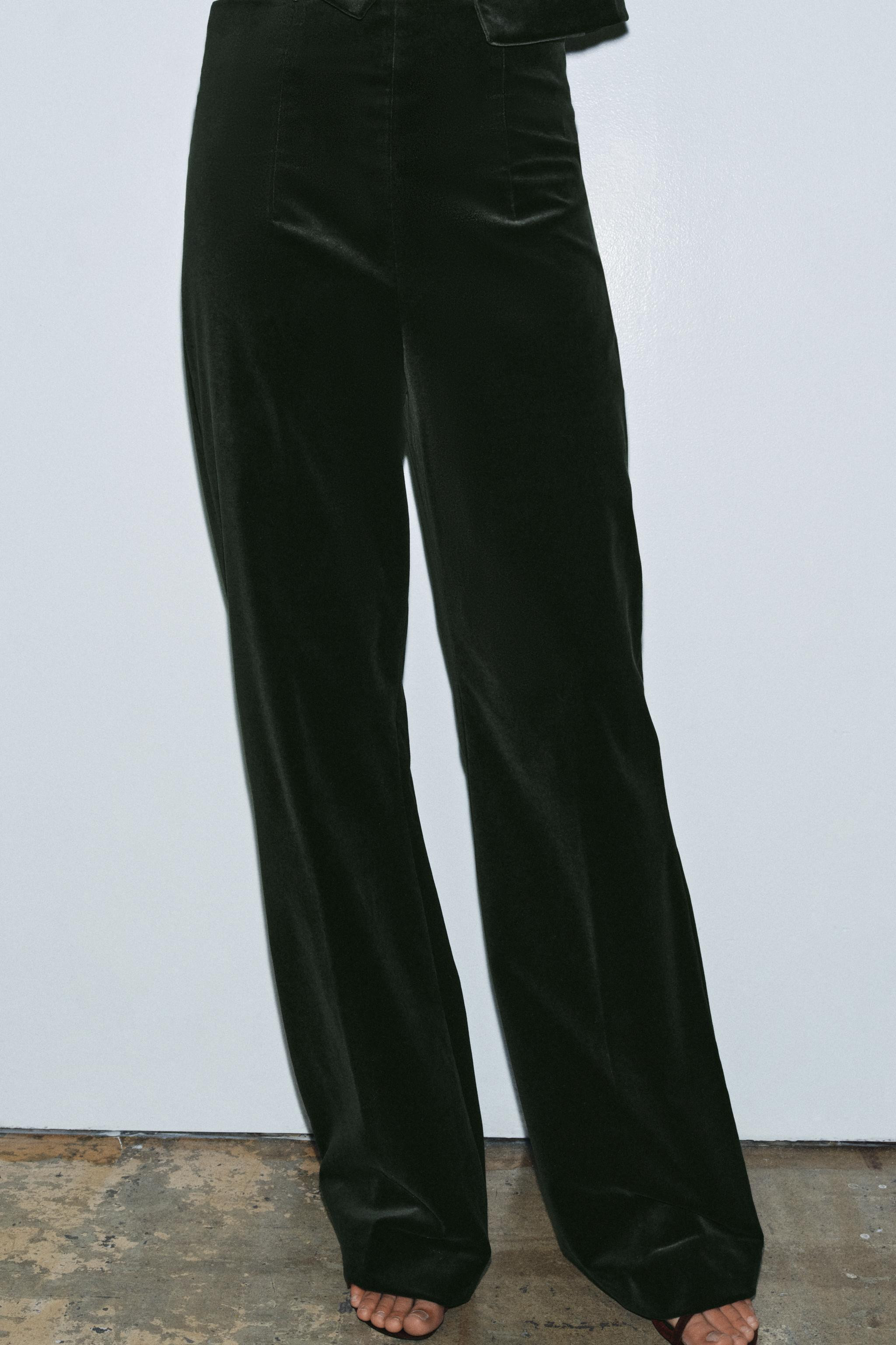 FLARE VELVET PANTS ZW COLLECTION | Zara US