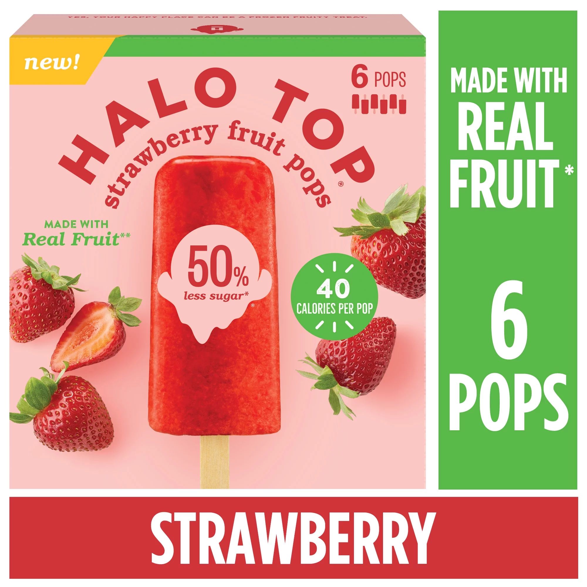 Halo Top Strawberry Fruit Pops - Walmart.com | Walmart (US)