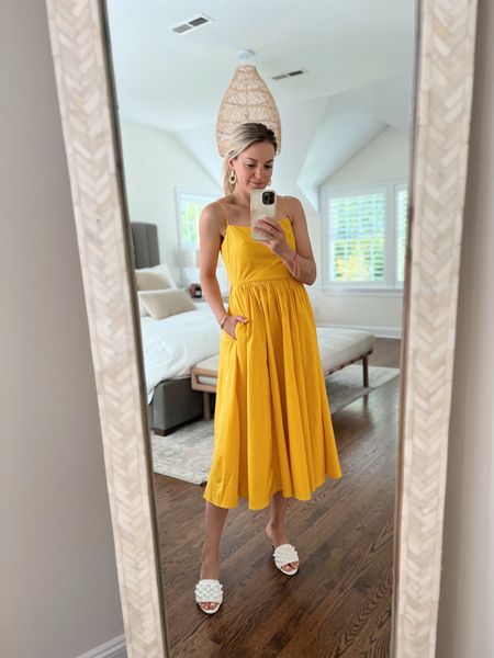 Cotton midi dress comes in 2 colors. I’m 5’5 wearing size 0// perfect for summer & planning to wear mine to a wedding welcome party // shoes fit tts & 50% off 

summer dress, vacation dress, event dress, summer heels @jcrew #InJcrew #ad 

#LTKSeasonal #LTKstyletip #LTKwedding