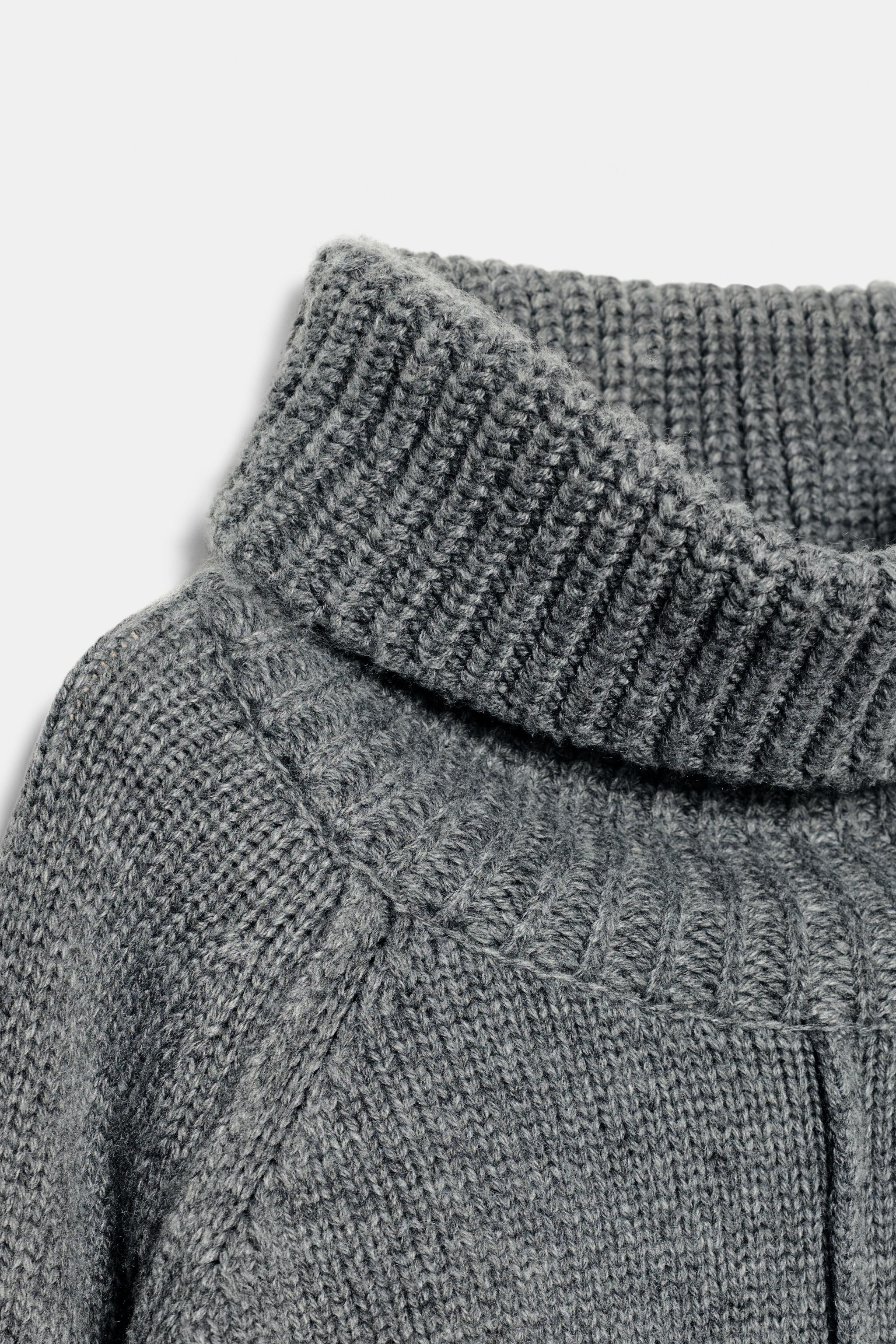 OVERSIZED KNIT HIGH NECK JUMPER | Zara US
