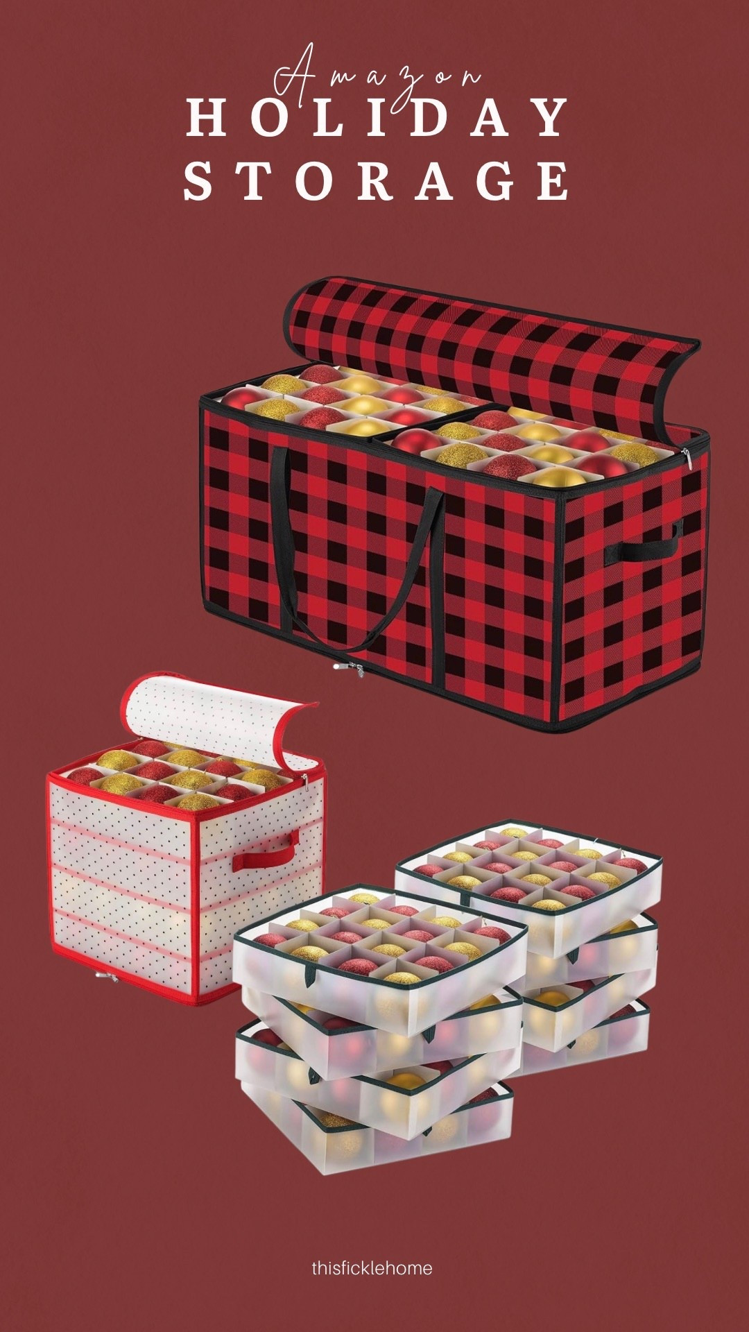 Holiday ornament storage ships quick!

#LTKHoliday #LTKHome