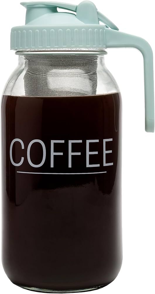 Primula Mason Jar Cold Brew Iced Coffee Maker with Stainless Steel Filter and Easy Pour Lid, Dura... | Amazon (US)