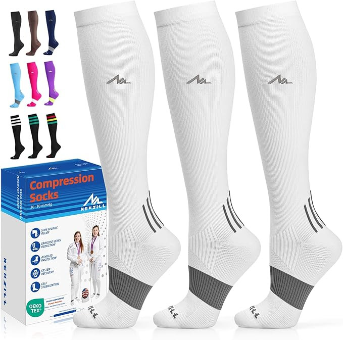NEWZILL Medical Compression Socks for Women & Men, 20-30 mmHg Knee-High Support for Circulation, ... | Amazon (US)