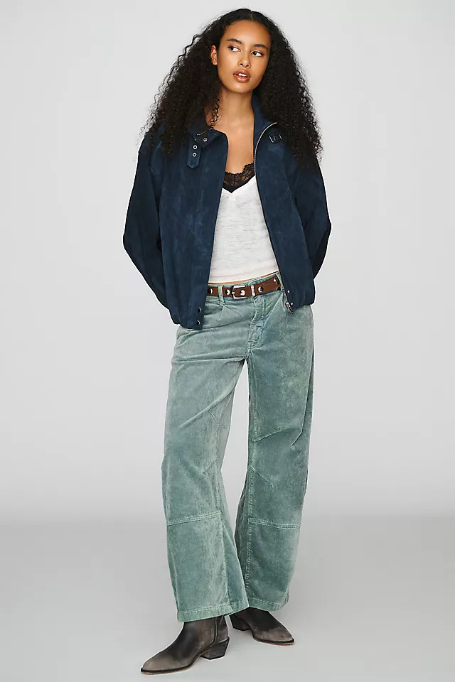 Elmira Corduroy Stretch Barrel-Leg Pants | Anthropologie (US)