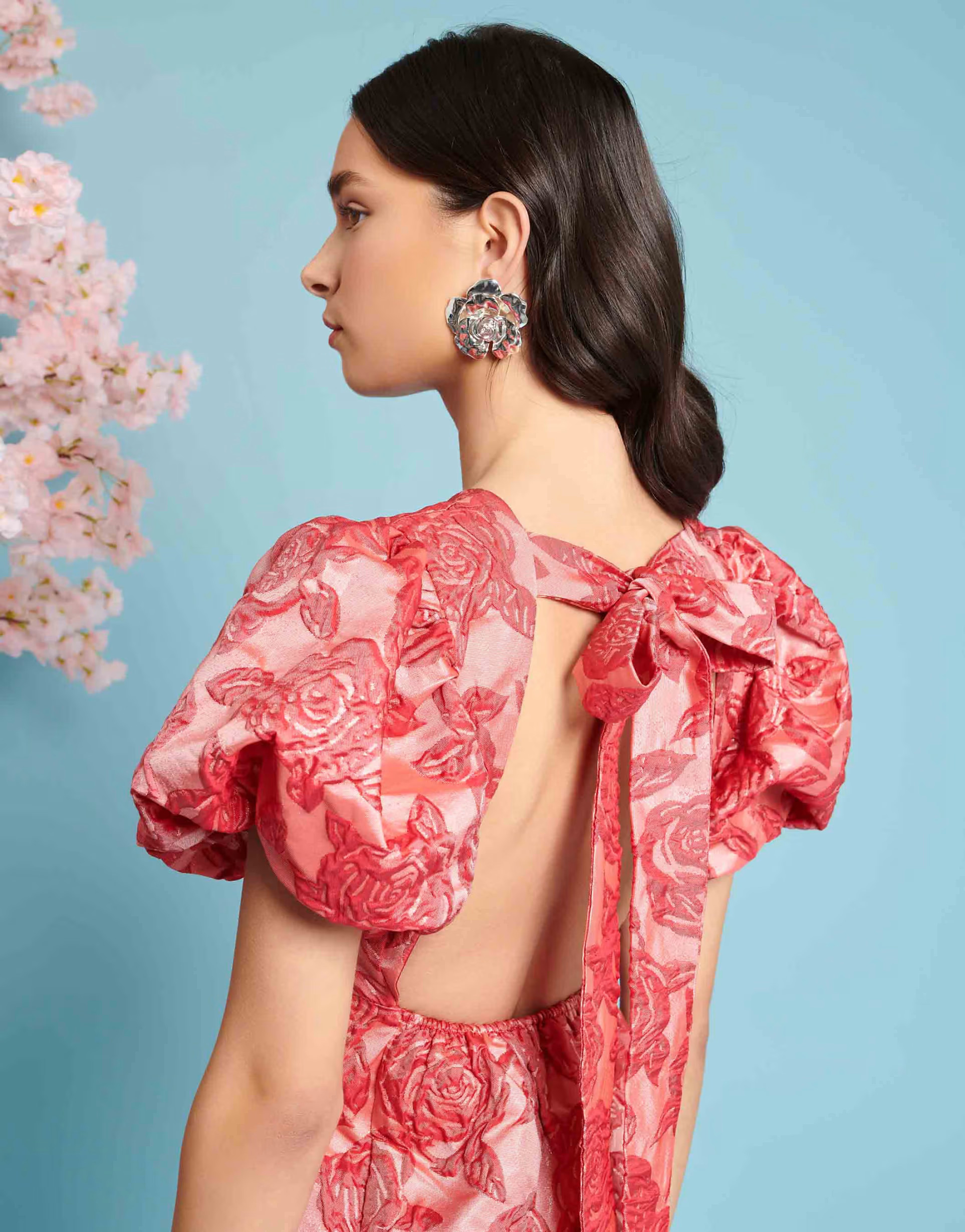 Sister Jane embroidered tie back mini dress co-ord in red rose | ASOS | ASOS (Global)