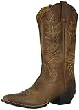 Ariat Heritage Round Toe Western Boots - Women’s Leather Cowgirl Boots | Amazon (US)