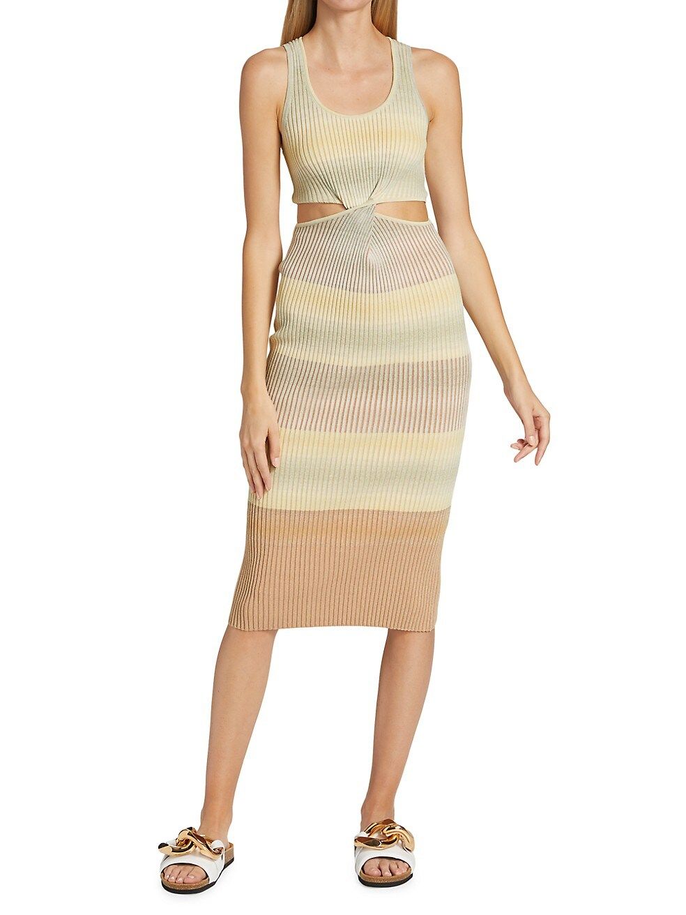 Colleen Waist Cut-Out Midi-Dress | Saks Fifth Avenue