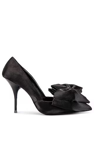 Convince-B Pump in Black Satin | Revolve Clothing (Global)