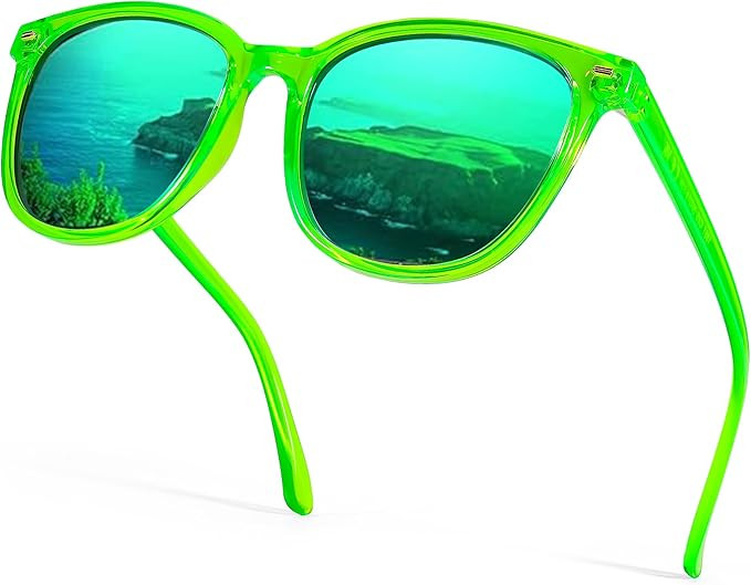 Myiaur Polarized Sunglasses for Women, Square Mirrored Trendy Shades with UV Protection Reduce Gl... | Amazon (US)