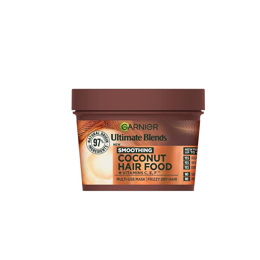 Garnier Hair Food 3-in-1 Hair Treatment Mask, Smooths and Nourishes, For Frizzy & Curly Hair, No ... | Amazon (UK)
