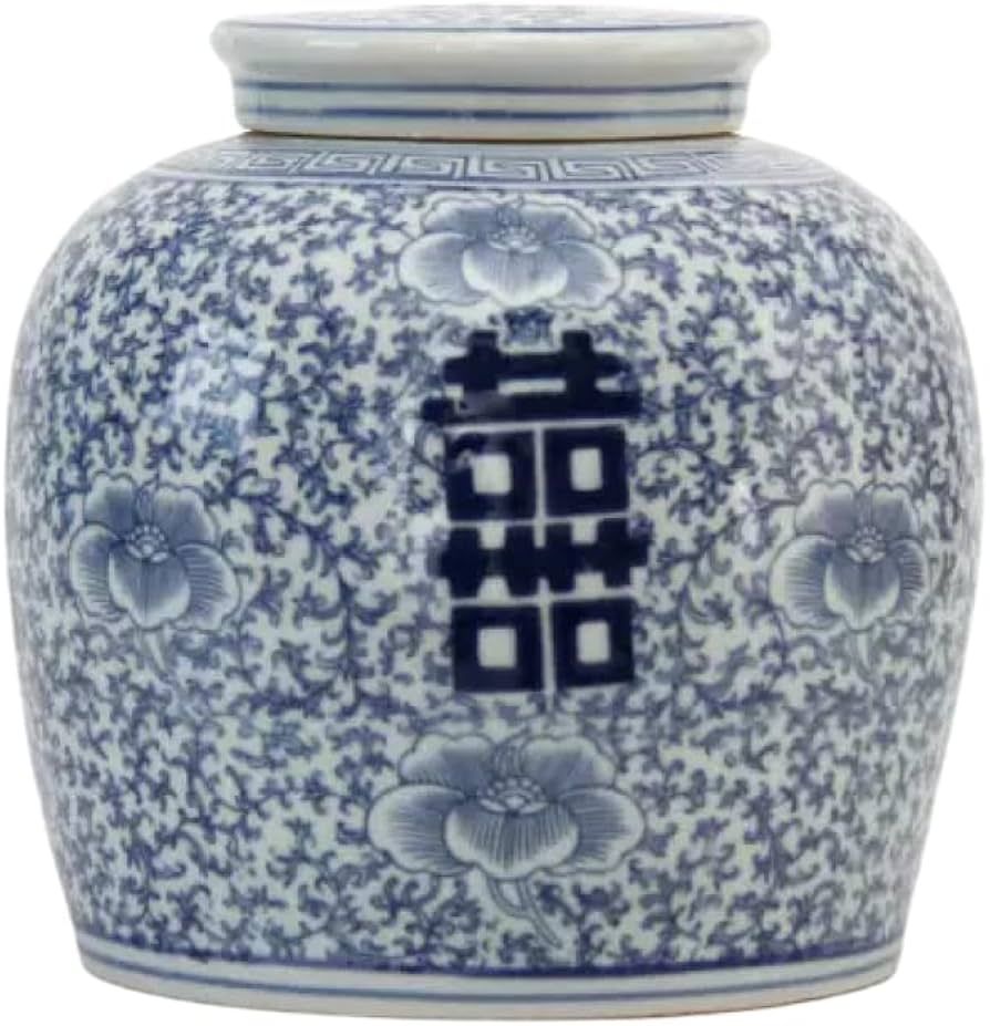 Ceramic Colorful Vases Ginger Jar with Lid for Home Decor, Temple Jar Enamel Imitated Antique Vas... | Amazon (US)