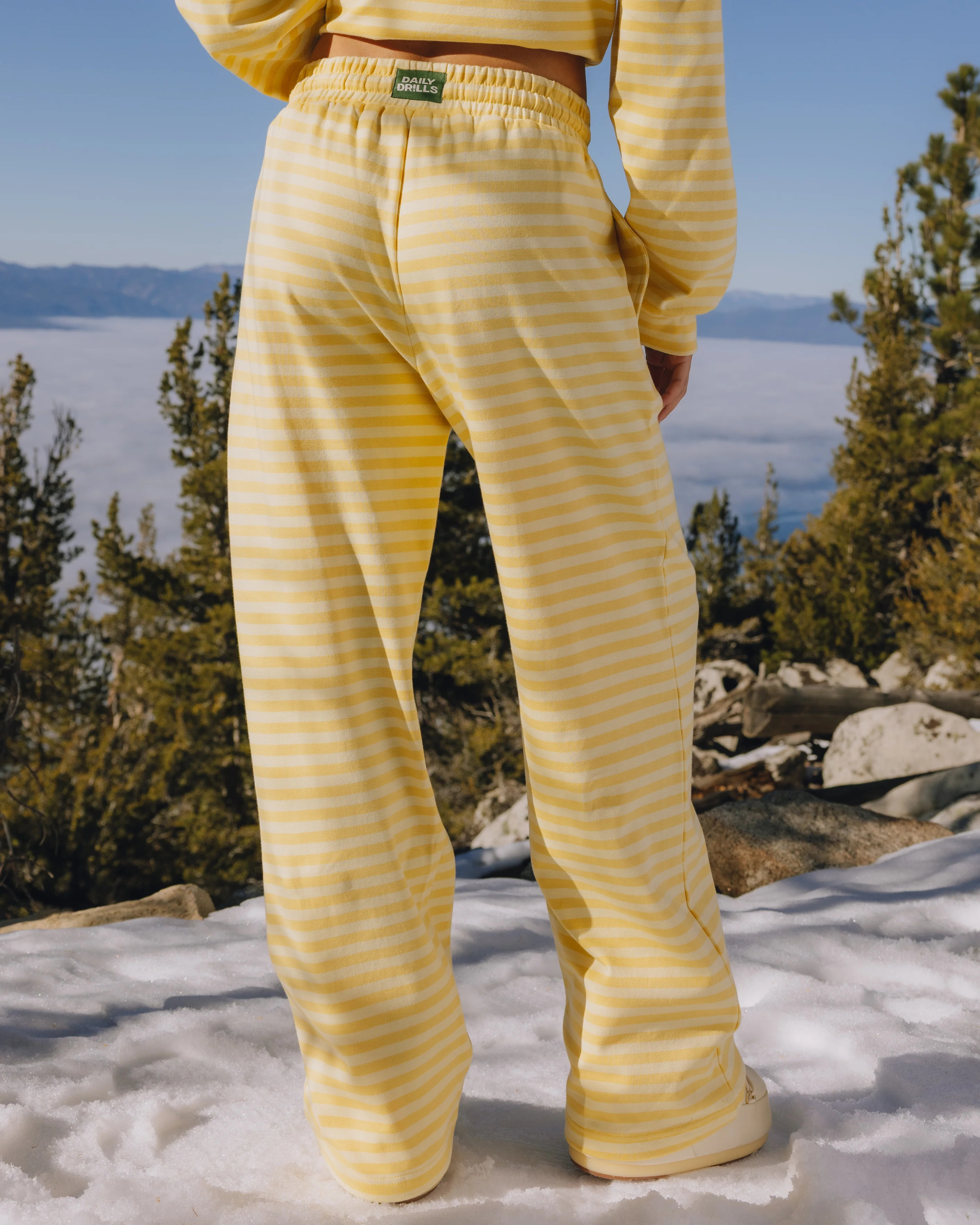 Striped Cotton Pants - Sunny + Butter Stripe | Daily Drills LLC