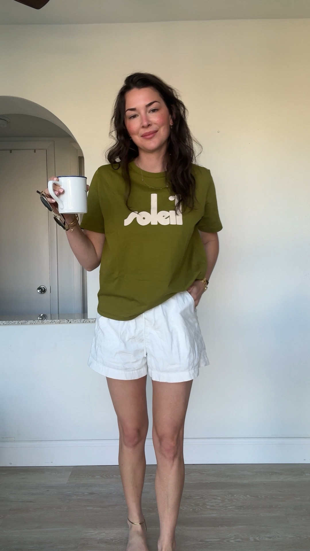 Mornings at the beach ☀️ wearing size M in the top and bottoms! 