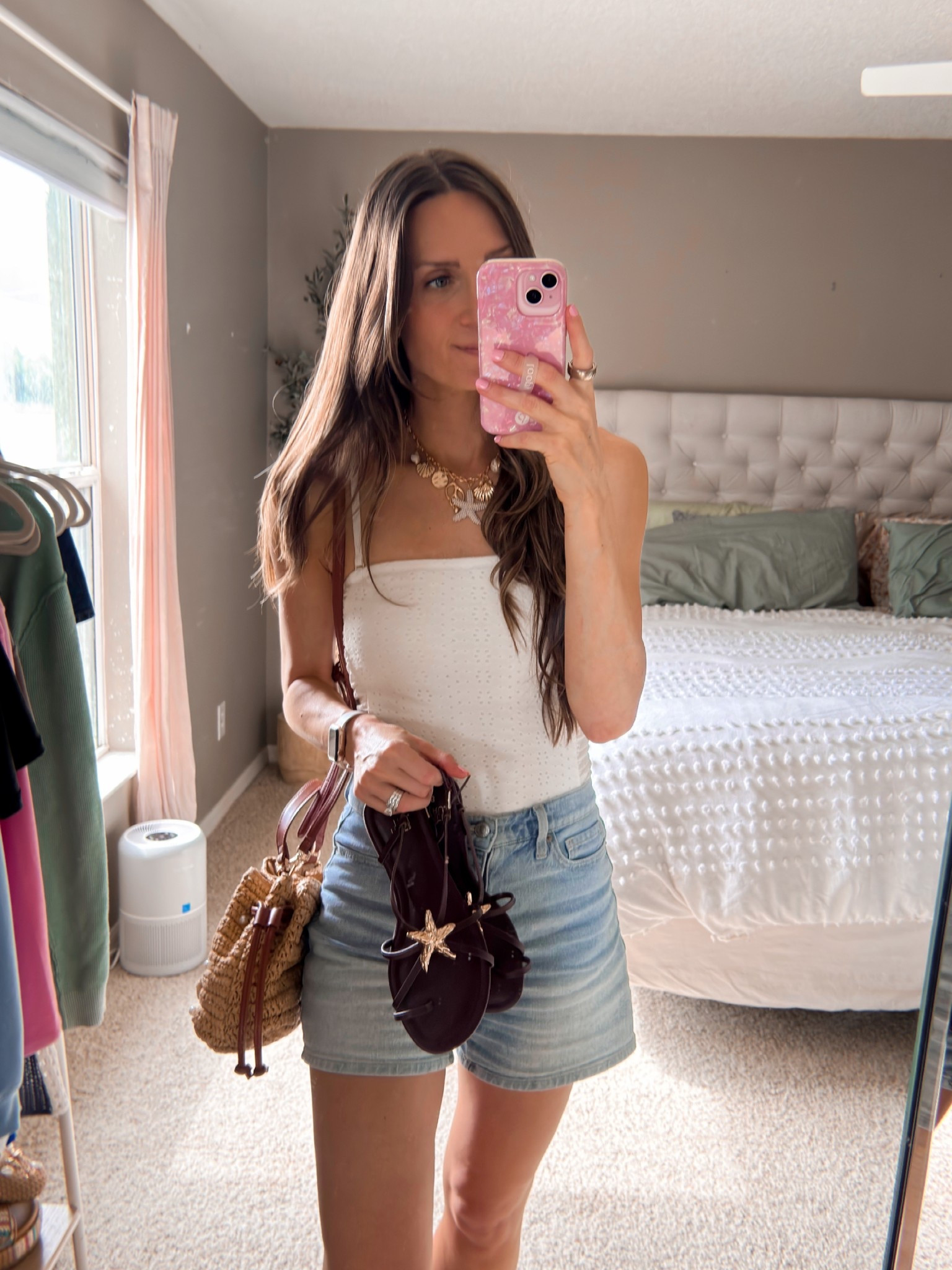 ALL FROM WALMART!
Walmart early summer outfit idea!

**sizing:
White eyelet one piece swim: small, fits tts
Time and tru denim shorts: 2, fit tts
starfish sandals: 8, they don’t come in half sizes got I got an 8

#walmartfashion #newwalmartfinds

#LTKTall #LTKootd #LTKSeasonal