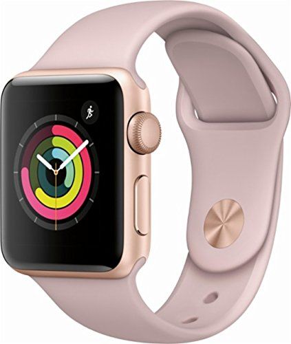 Apple Watch Series 3 - GPS - Gold Aluminum Case with Pink Sand Sport Band - 38mm | Amazon (US)