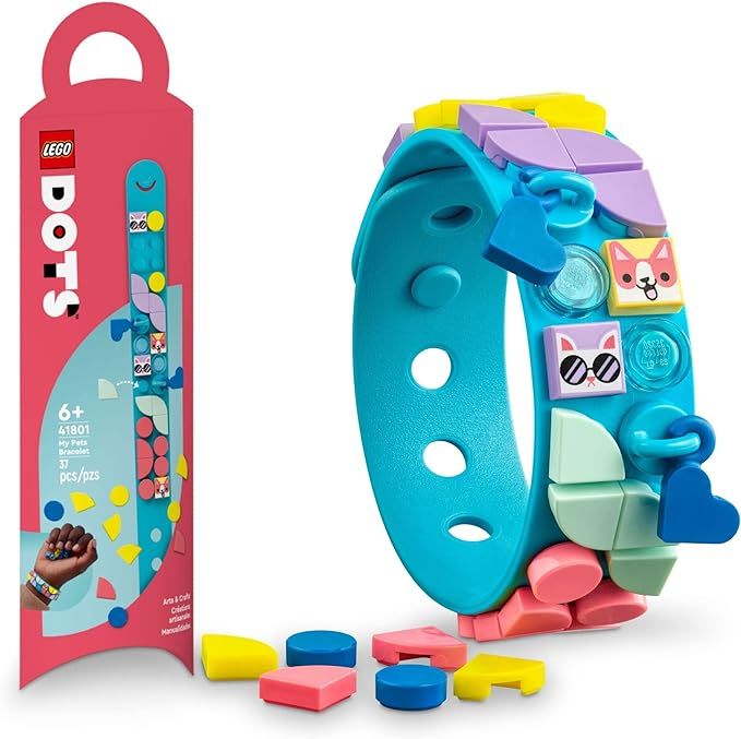 LEGO DOTS My Pets Bracelet 41801, Jewelry Making Kit for Girls and Boys with Dangling Charms, DIY... | Amazon (US)