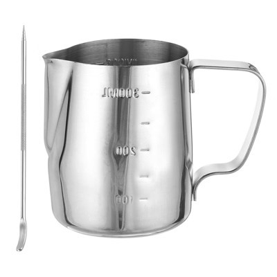 Unique Bargains Coffee Machine Accessories Stainless Steel Milk Frothing Pitcher with Latte Art Pen 12oz/350ml | Target