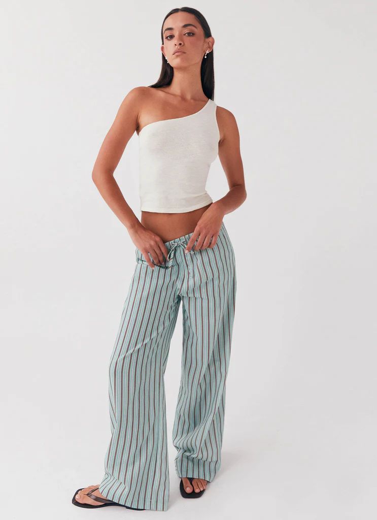 Fresh Face Linen Pants - Coastal Stripe | Peppermayo (Global)