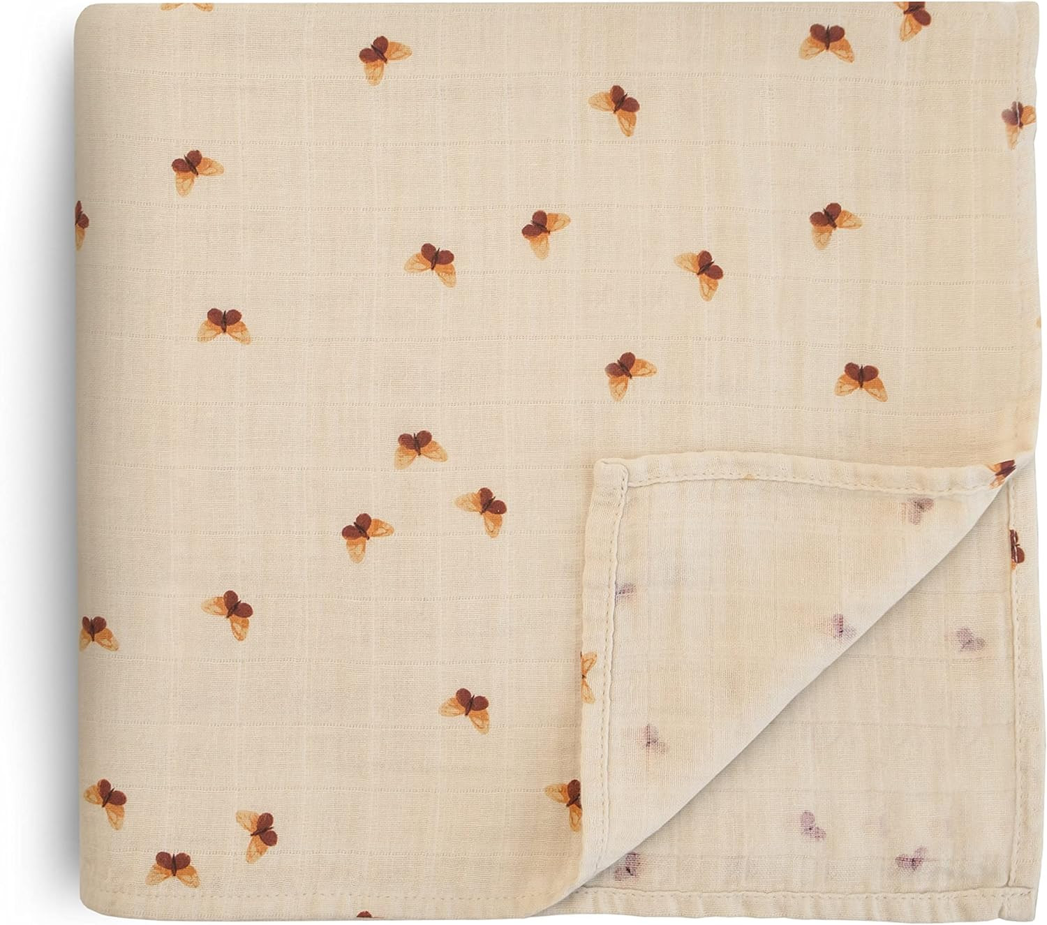 mushie Muslin Baby Swaddle Blanket | 100% Organic Cotton (Butterflies) | Amazon (US)