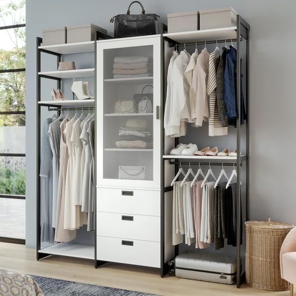 California Closets® The Everyday System™ 85" W 20" D Closet System Walk-In Sets & Reach-In Set... | Wayfair North America