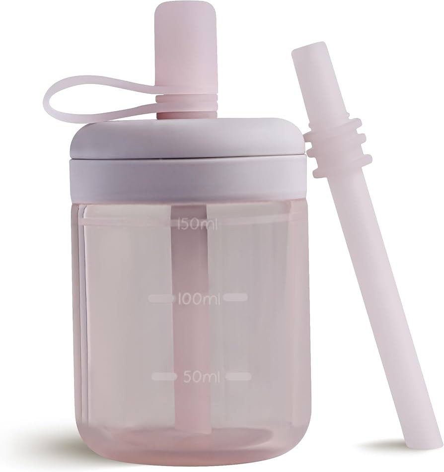 Moonkie Baby Straw cup | Silicone Toddler Sippy Cup Training Cup with Straw Lid | BPA-Free Drop-P... | Amazon (US)