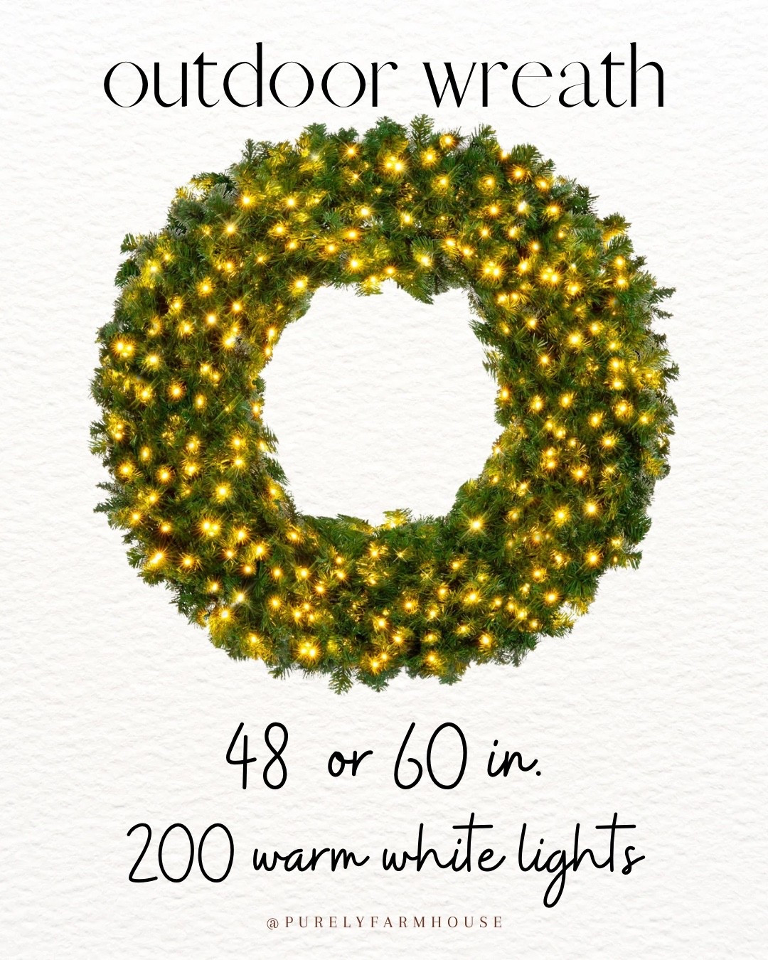 Gorgeous and oversized outdoor pre lit wreath with 200 warm white lights 

Two sizes!


#LTKHoliday #LTKHome #LTKCyberWeek