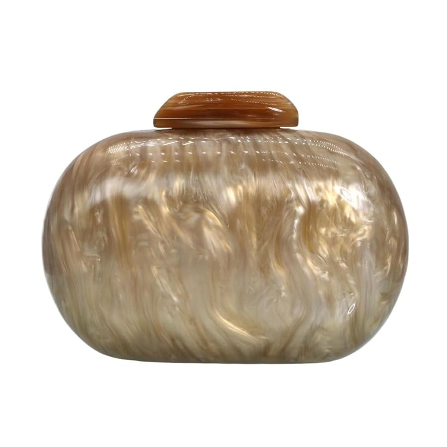 Acrylic Evening Clutch Bag for Women Shell Shape Shoulder Crossbody Bag Glitter Marble Purse Hand... | Amazon (US)